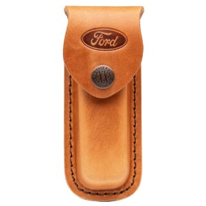 Sheath Leather Med Brown Embos