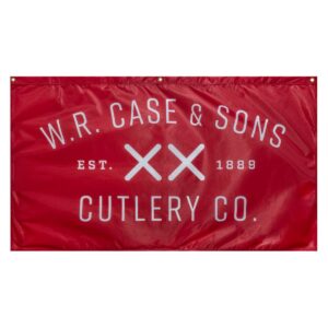 Flag Garage Cloth Red W/White