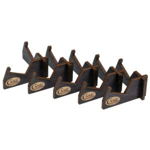 Knife Stand Wooden Black W/Cas
