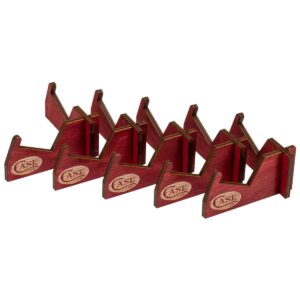 Knife Stand Wooden Red W/Case