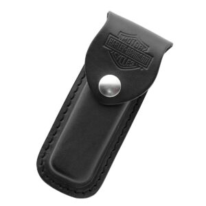 Sheath Leather Med Blk Embosse