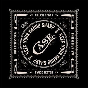 Bandana Black W/White Case Kee