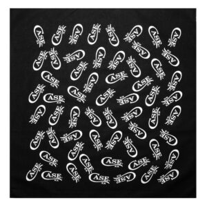 Bandana Black W/White Case Lon