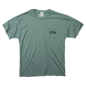 Shirt Tee Cypress Grn W/Case Logo Front Pocket/Shld Design Back Sm Uni