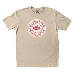 Shirt Tee Tan W/Case Circle Logo Front Sm Unisex