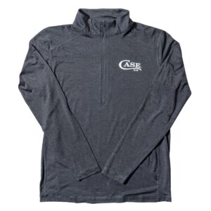 Shirt Athletic Graphite Heather W/Case Logo Front Sm Unisex 1/4 Zip