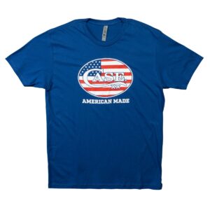 Shirt Tee Royal Blue W/Case Flag Logo Front Sm Unisex